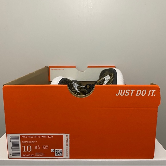 Nike Men's Free RN Flyknit 2018 Black Gold - Picture 6 of 7